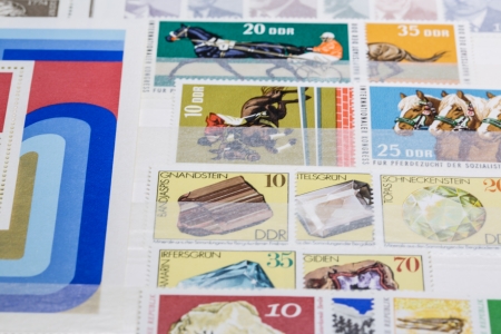 Postage stamps from the former German Democratic Republic GDRの写真素材