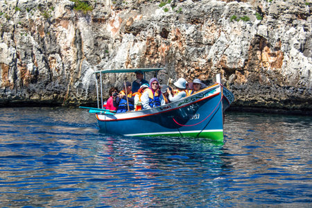 Shipping to the blue lagoon on the island of Malta in Europeのeditorial素材