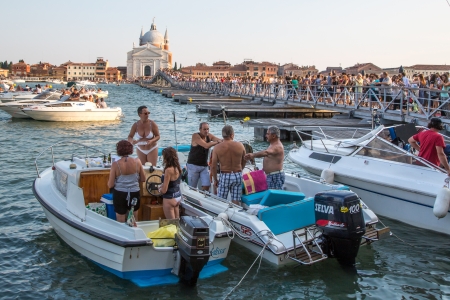 Redentore Festival in Venice for the redemption of the plagueのeditorial素材