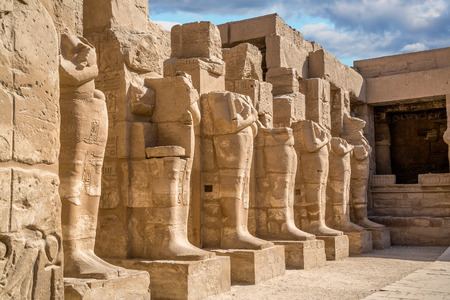 Monuments in Temple of Karnak in Egyptの写真素材