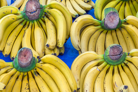 Bunch Of Ripe Bananas At A Street Market, Turkeyの写真素材