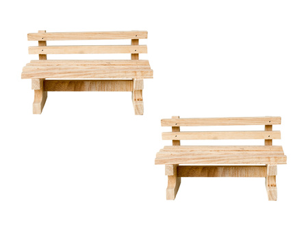 wood chair isolated on white background and clipping pathの写真素材