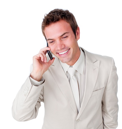 Male businessman having a phone callの写真素材