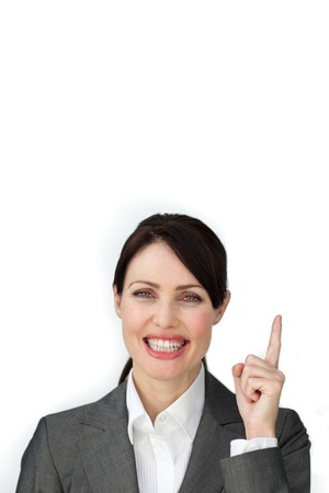 Beautiful businesswoman talking with an headsetの写真素材