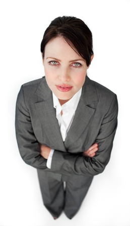 Portrait of a charismatic businesswoman with folded arms の写真素材