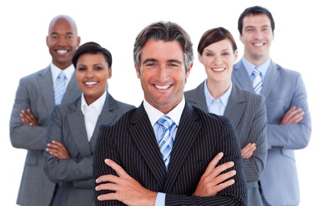 Portrait of competitive business team Portrait of competitive business team