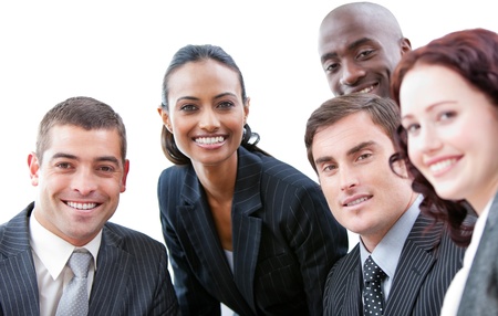 United business team looking at the cameraの写真素材