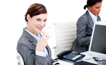 Portrait of a smiling business colleaguesの写真素材