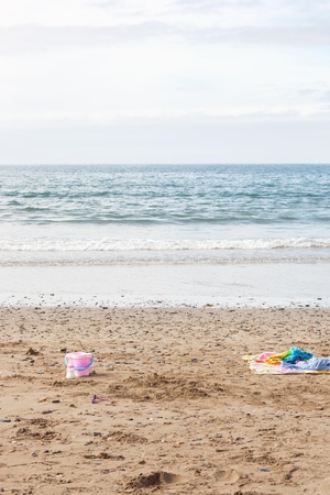 A blue ocean and beautiful beachの写真素材