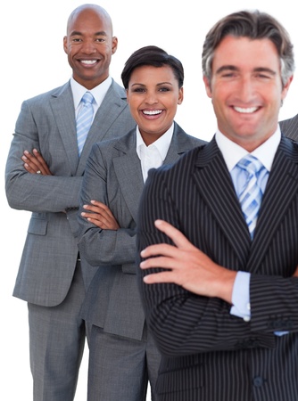 Portrait of enthusiastic business team Portrait of enthusiastic business team
