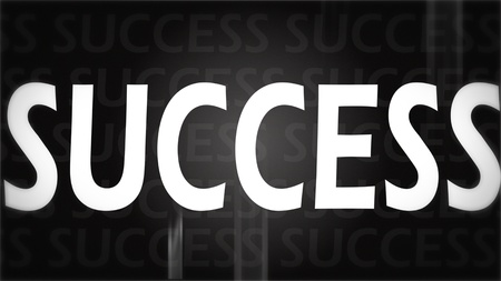 Creative image of black success conceptの写真素材