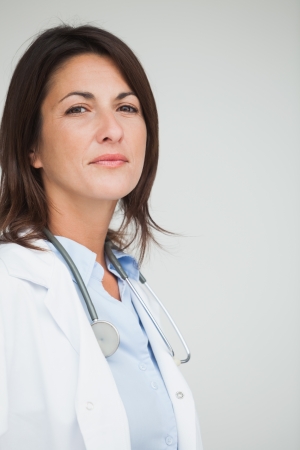 Female doctor in hospital portraitの写真素材