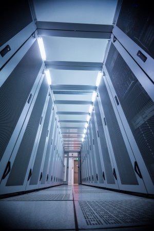 Empty dark data center