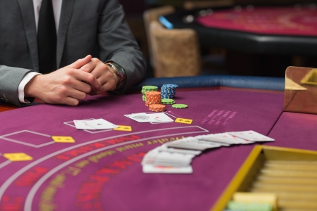 Poker game in session at casino