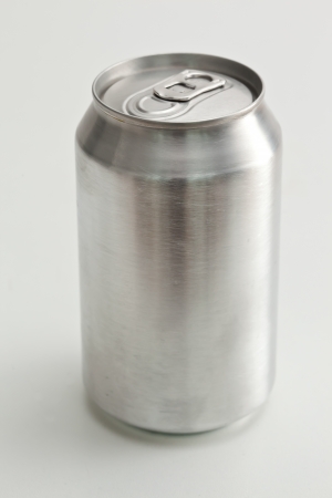 Aluminium closed can against a white backgroundの写真素材