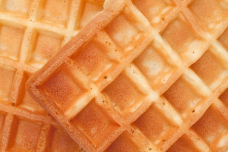 Extreme close up of wafflesの写真素材