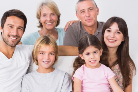 Portrait of smiling three generation family