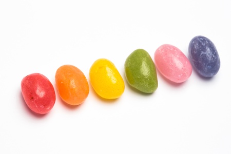 Rainbow jellybeans for gay prideの写真素材