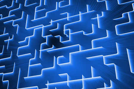 Digitally generated futuristic glowing patternの写真素材