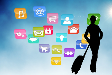 Composite image of computer applicationsの写真素材