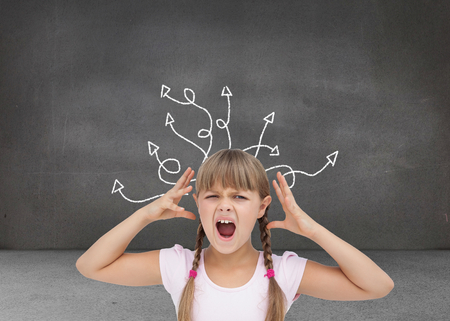 Composite image of crazy little girlの写真素材