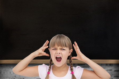 Composite image of crazy little girlの写真素材