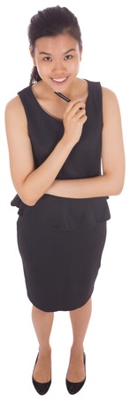 Thoughtful businesswomanの写真素材