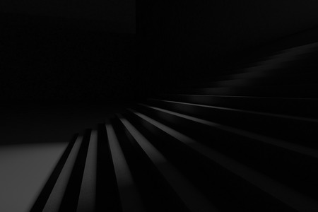 Steps in the darknessの写真素材