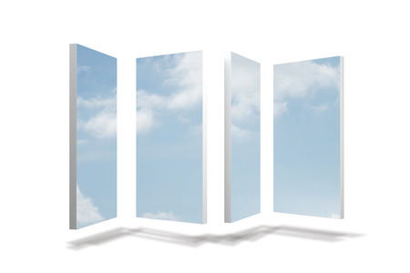 Panes showing skyの写真素材