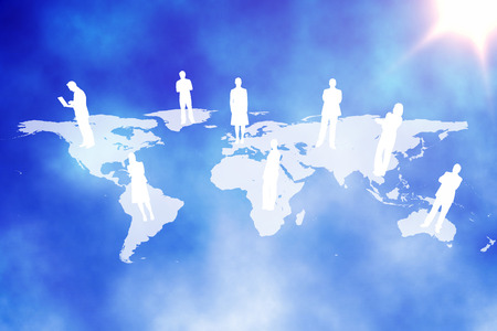Global connection backgroundの写真素材