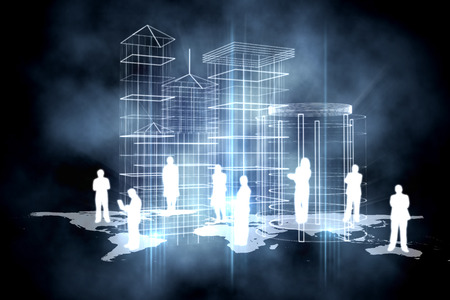 Online community backgroundの写真素材