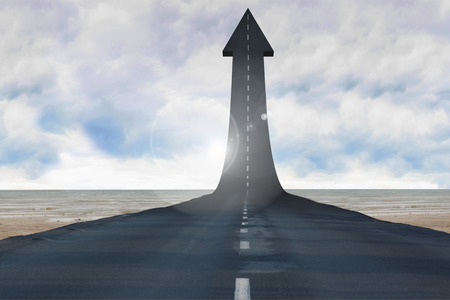 Road turning into arrow