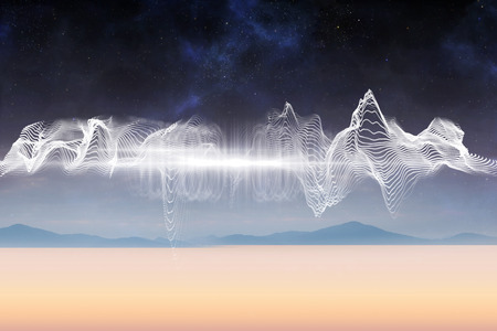 Energy design over landscapeの写真素材