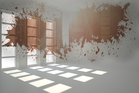 Splash showing cityscapeの写真素材