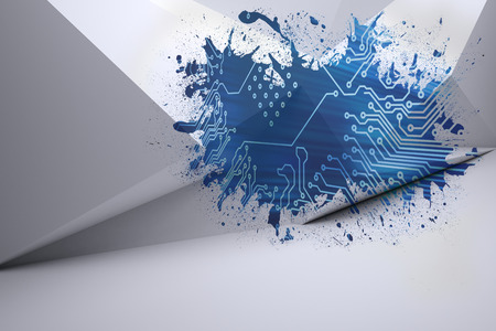 Splash showing circuit boardの写真素材