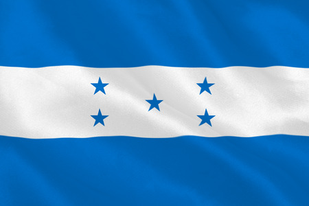 Honduras flag ripplingの写真素材
