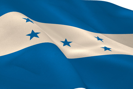 Honduran flag wavingの写真素材