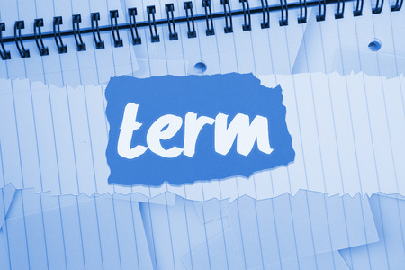 The word term against digitally generated notepad with lined paperの写真素材