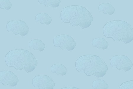 Digitally generated blue brain pattern backgroundの写真素材