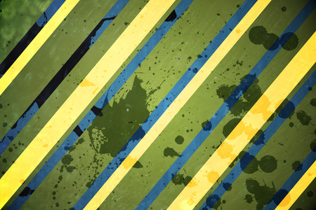 Digitally generated linear design with paint splashesの写真素材