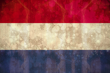 Digitally generated netherlands flag in grunge effectの写真素材