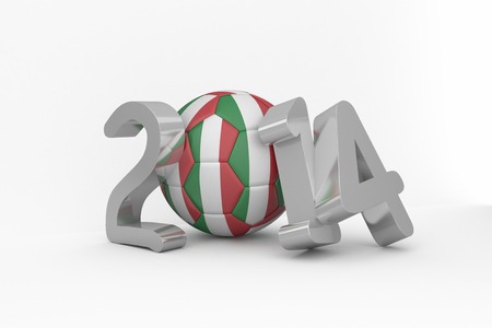 Italy football cup 2014 on white backgroundの写真素材