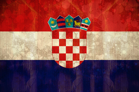 Digitally generated croatia flag in grunge effectの写真素材