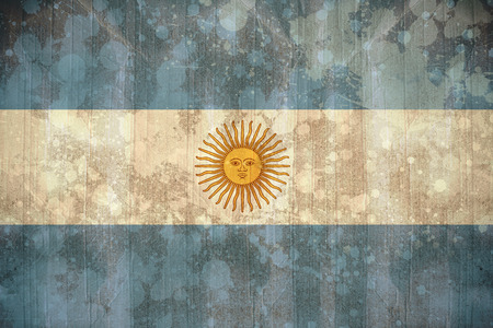 Digitally generated argentina flag in grunge effectの写真素材