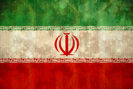 Digitally generated Iran flag in grunge effectの写真素材
