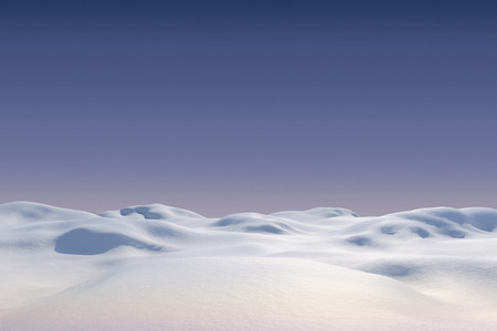 Digitally generated snowy land scape with copy spaceの写真素材