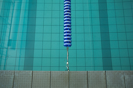 High angle view of swimming pool in fitness club