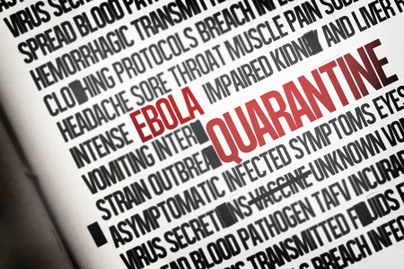 Digitally generated ebola word cluster on white backgroundの写真素材