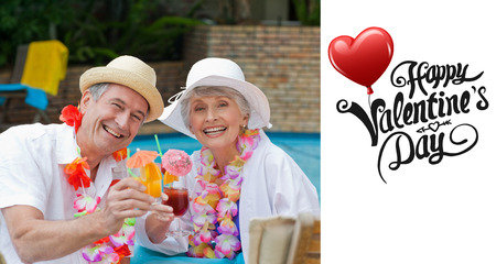 Cute valentines message against splash showing earth graphicの写真素材