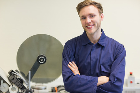 Engineering student smiling at camera at the university